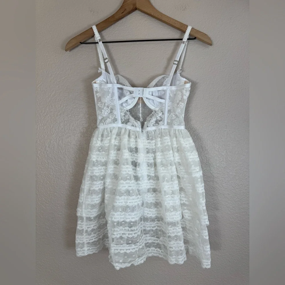 For Love and Lemons Love Story Slip Dress in White size XS NEW $159 VS Bride - Picture 12 of 16